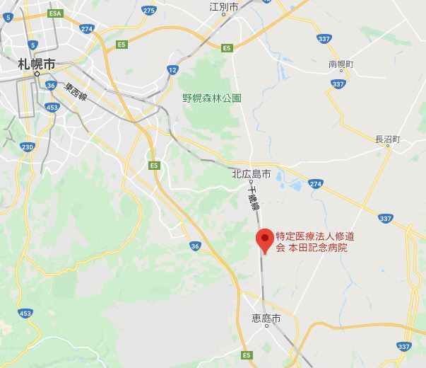 本田記念病院の地図